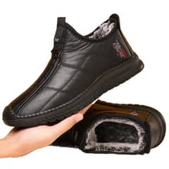 BLWOENS - Botas de algodón cortas de nieve para Hombre - Negra