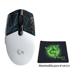 LOGITECH - Mouse Inalámbrico Lightspeed G304 Gamer Ratón Blanco Negro