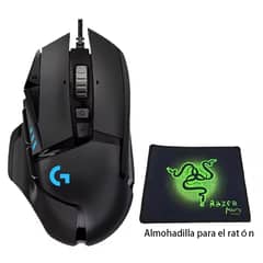 LOGITECH - Mouse Gamer G502 Hero Mouse 16KDPI 11 Botones Y Mousepad