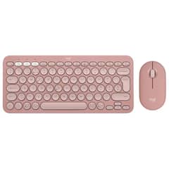 LOGITECH - Teclado K380 PEBBLE 2 COMBO Bluetooth Rosa Y Ratón P