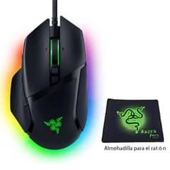 RAZER - Mouse Gamer Basilisk V3 Negro 26000DPI RGB y Mousepad