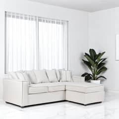 SITIAL HOME - SECCIONAL LEHMANN BLANCO CRUDO CON RESORTES