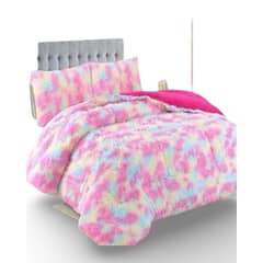 GENERICO - PLUMON CHIPORRO PELUDO 2 PLAZAS MULTICOLOR.