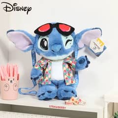 DISNEY - Peluche y Bolsito Stitch Hawaiano 30 CM + Olor a Fresa