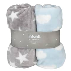 INFANTI - Pack Dos Mantas Fleece Polar Niño