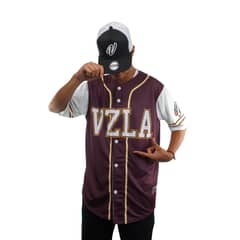 TRIPLE PLAY - Camiseta con botones VZLA Vinotinto