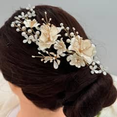 GENERICO - Tocado de Novia Flores Cristalizadas