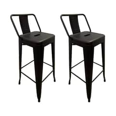 GLOBAL LATIN GROUP - Pack 2 Silla Alta de Metal para Barra Diseño Vintage y Resistente