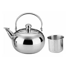 GENERICO - Tetera de 600 ml de acero inoxidable con filtro para té