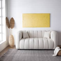 GENERICO - Sofa Luna 2 Cuerpos 180x83 Blanco Boucle