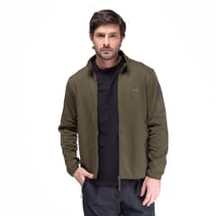 KANO - Chaqueta Polar Blend Hombre Notro Verde con Bolsillos