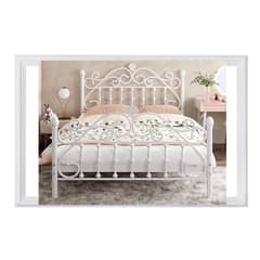 GENERICO - Cama modelo Marthina 2 plazas Blanca