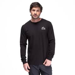 KANO - Polera Manga Larga Paine 100% Algodón Orgánico Negro