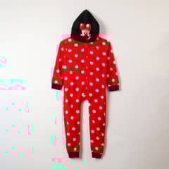 DISNEY - Pijama Polar Niña Minnie Entero Rojo