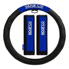 SPARCO - Cubre Volante + Cubre Cinturon Auto Azul Universal spc1111bl