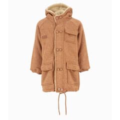 BLACK AND BLUE - Abrigo niño con gorro camel