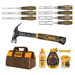 INGCO - Set Herramientas Carpinteria Industrial 10 Piezas