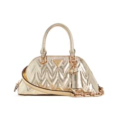 GUESS - Cartera Adelard Dome Satchel Mujer Dorado