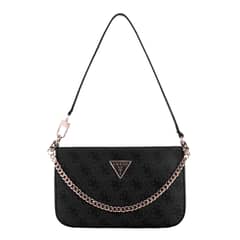 GUESS - Cartera Mujer Noelle Mini Top Zip Shoulder Gris oscuro