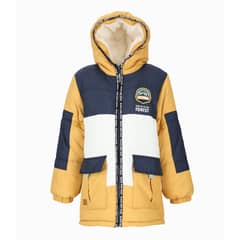 BLACK AND BLUE - Parka niño impermeable mostaza