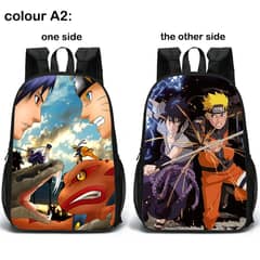 GENERICO - Mochila NARUTO mochila de doble cara mochila escolar