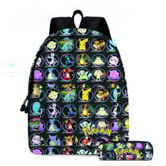 DANWEILE - Pokémon Pikachu 2PCS Mochila Escolar Estuche para Lápices