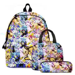 DANWEILE - Pokémon Pikachu 3PCS Mochila Escolar Estuche para Lápices
