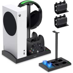 VDVO - Soporte cargador para xbox series s con ventilador y 2 pilas