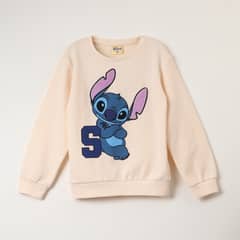 DISNEY - Poleron Cerrado Niña Lilo & Stitch Beige