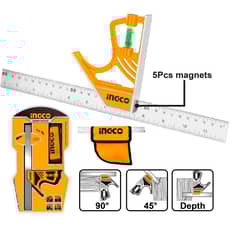INGCO - Escuadra De Combinacion Magnetica 300Mm/12" Hsr530255