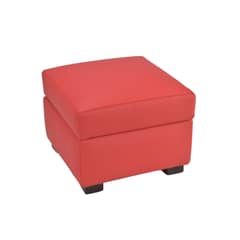 BILDUN - Pouf Ecocuero Color Rojo