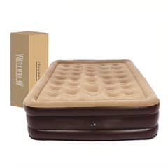 U BUY - Colchón Inflable Eléctrico Queen 2plazas Beige 200x150x43cm