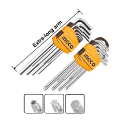 INGCO - Set Llaves AllenTorx Industrial 18 Piezas 15-10MmT10-50 Hhkset0181