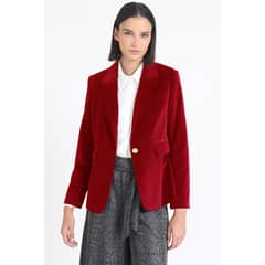 LIOLA - Blazer Entallado Terciopelo, Rojo
