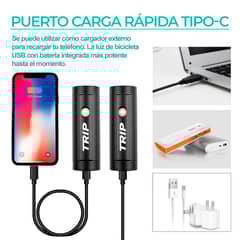 TRIP - LUZ DELANTERA BICI MONSTER 1000LM