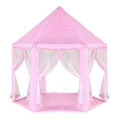 DANWEILE - Tienda de campaña infantil con forma de castillo - Rosa-
