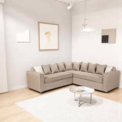 SITIAL HOME - SECCIONAL EMILIA BEIGE CON RESORTES POCKET