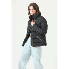 PRIVILEGE - Parka negra 2730 - Negro