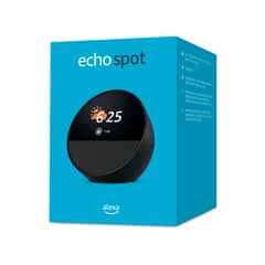 AMAZON - Echo Spot 2024 Negro Parlante Inteligente con Alexa