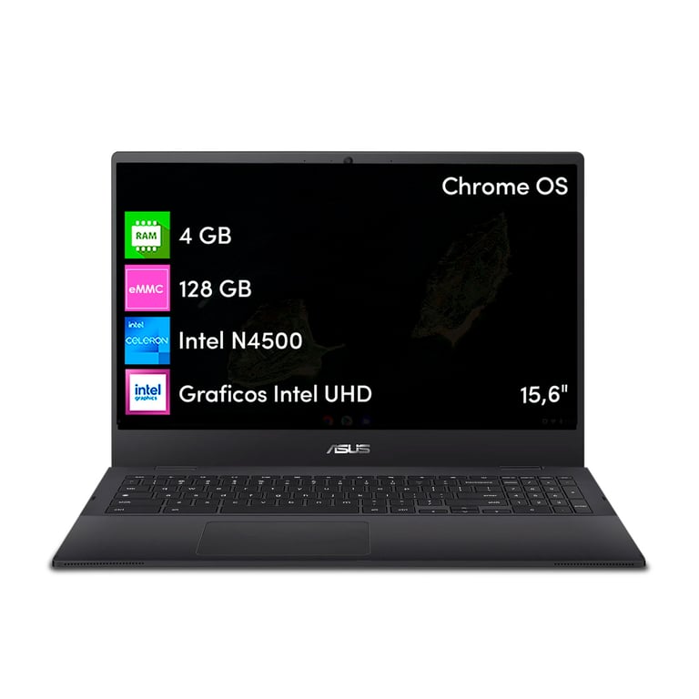 Notebook Chromebook Celeron 4GB 128GB SSD 15,6 HD