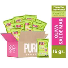 PURI POP - 20 Cabritas Puripop Popcorn Formato Individual Oliva de Mar