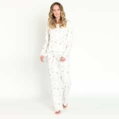 BARBIZON - Pijama de Mujer New Cuore Blanco Flor