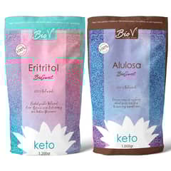 BIOV - Pack x 2 Alulosa 1000gr Erititrol 1200gr Sin Gluten Bio V
