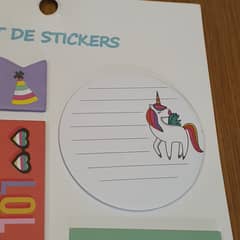 GENERICO - Sticket Blanco Unicornio Post It