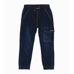 BLACK AND BLUE - Jeans niño cargo denim azul