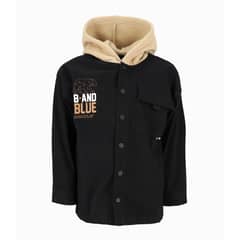 BLACK AND BLUE - Camisa niño con gorro negro