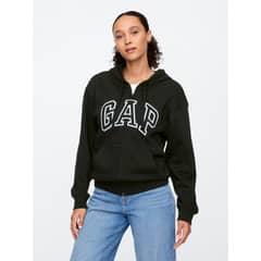 GAP - Polerón Mujer Logo Con Cierre Negro