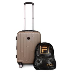 F - Pack Maleta cabina Flip café 10kg + Mochila Fila Bolonia