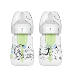 DR BROWN'S - Pack 2 Mamaderas Boca Ancha Dr. Brown´s Option+ 150ml Jungla