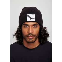 WILD LAMA - Gorro Huilo Reciclado Negro